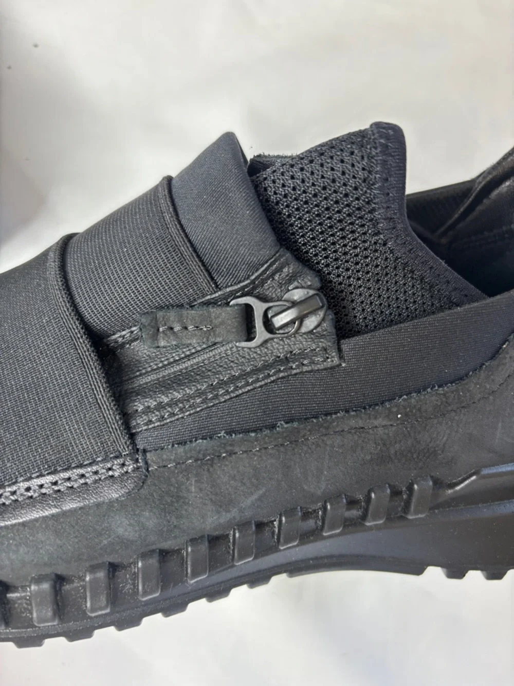 👇  🖤 ECCO Zipflex Sneakers Women's EU 38 US 7.5–8 Black Slip On Comfort 🖤 - Picture 11 of 13